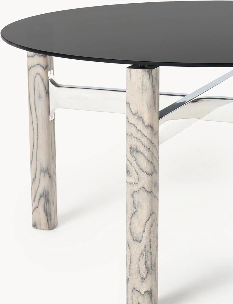 Eettafel Sam met glazen blad, in verschillende maten