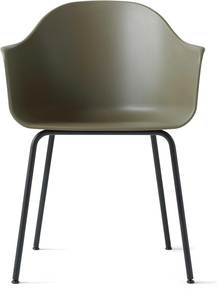 Menu Harbour Chair stoel olive met onderstel zwart staal
