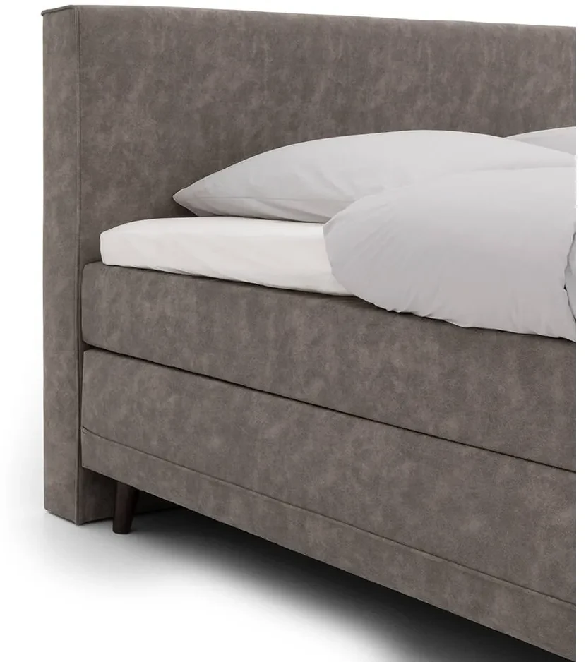 Goossens Boxspring Compleet Forma Frame, Vlak 160 x 200 cm(=2x 80 x 200 cm)+ hoofdb.+vtbord, 2x matras e.stevig pocketv., 1 x topper luxafoam