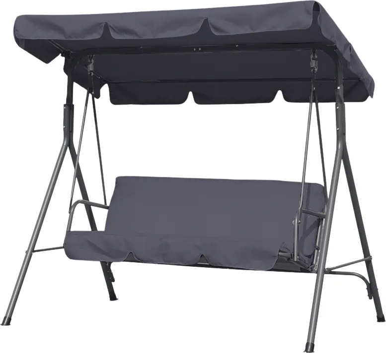 Nantes Garden Point metalen tuinschommel antraciet