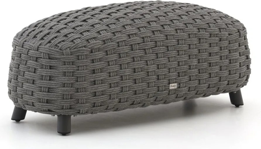 Voetenbank tuin | Manifesto  Pergine | Aluminium/Polywood | Grijs/Antraciet | 49.5x110cm | Kees Smit Tuinmeubelen