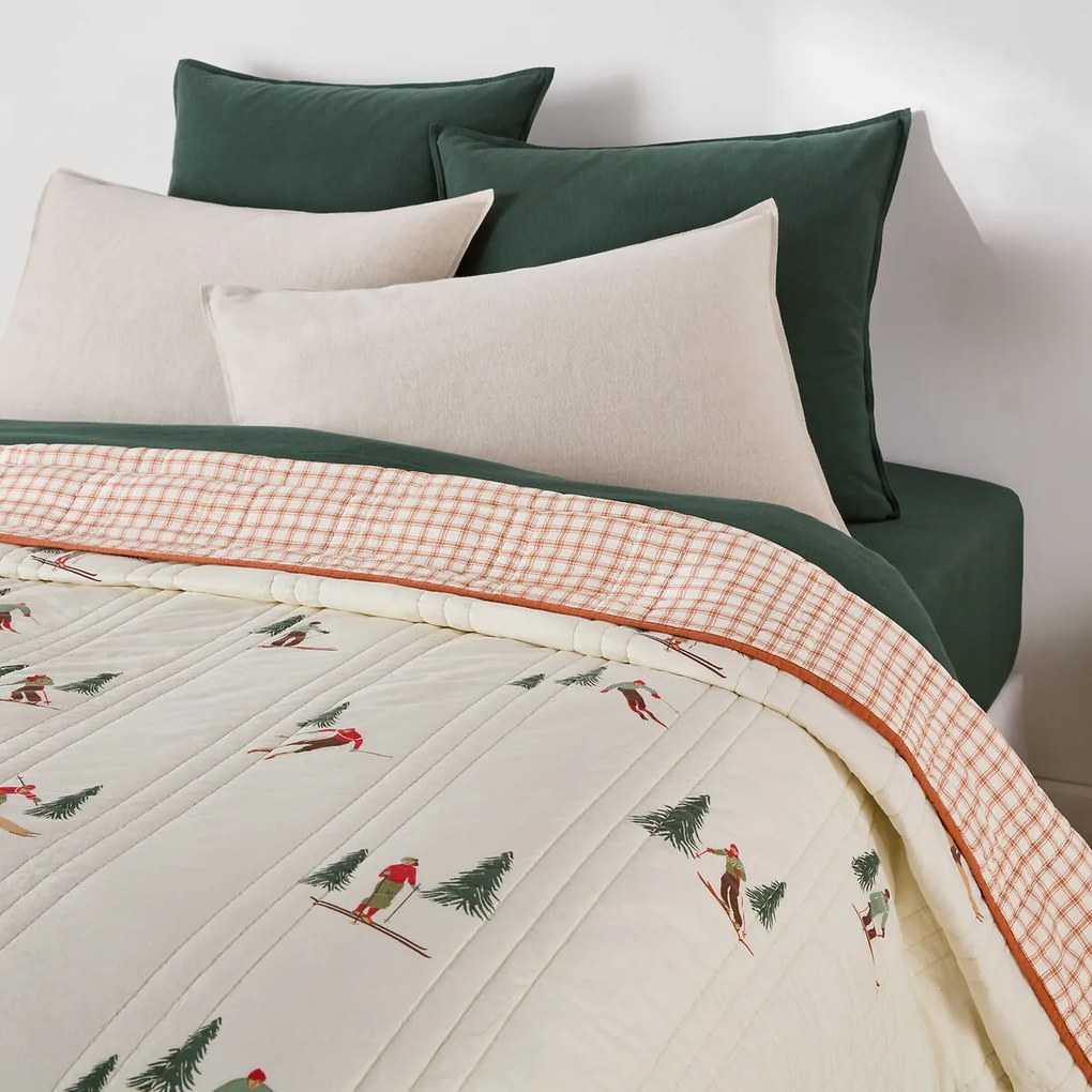 Gewatteerd bedsprei, van katoen, ALPES