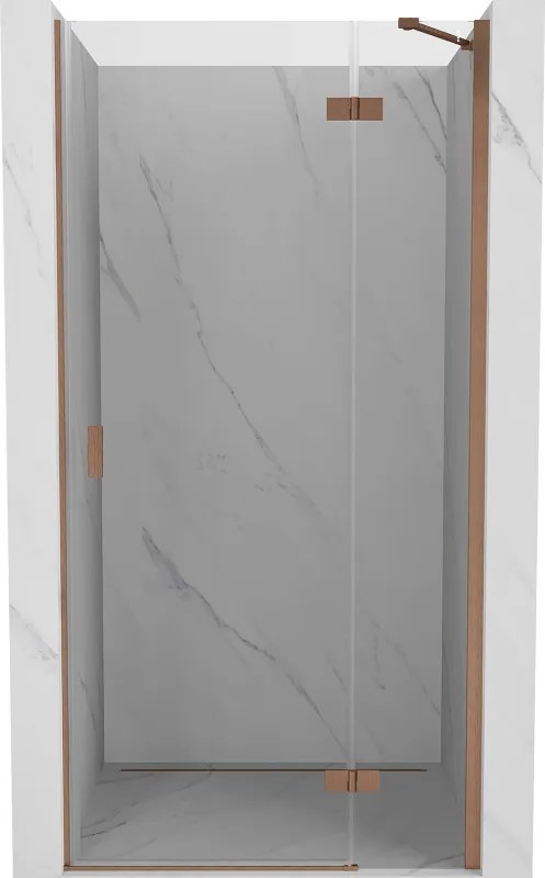 Mexen Mist-H draaibare douchedeur rechts 70 cm, transparant, geborsteld koper - 8A5-070-000-65-00-P