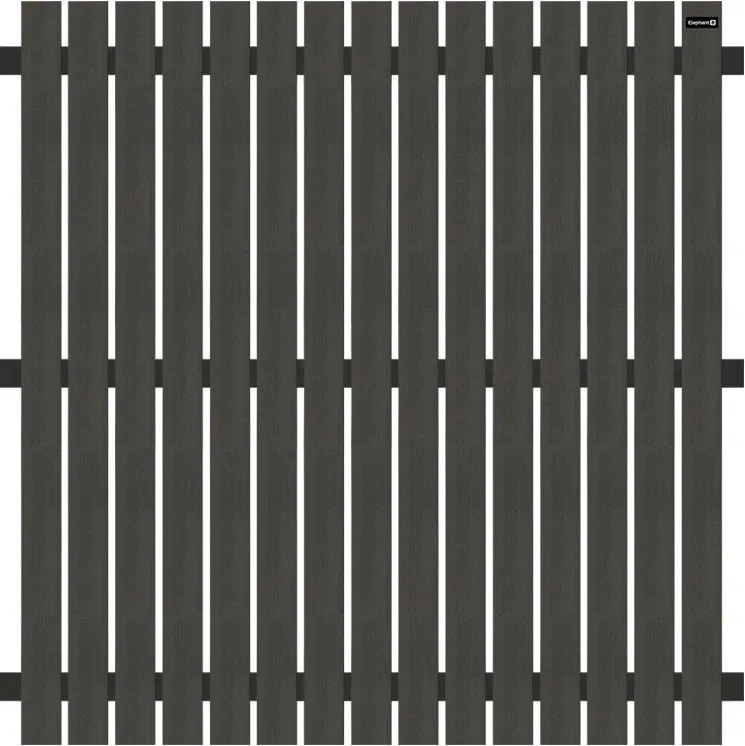 Schutting composiet Dark Line antraciet met antraciet aluminium frame (180 x 180 cm)