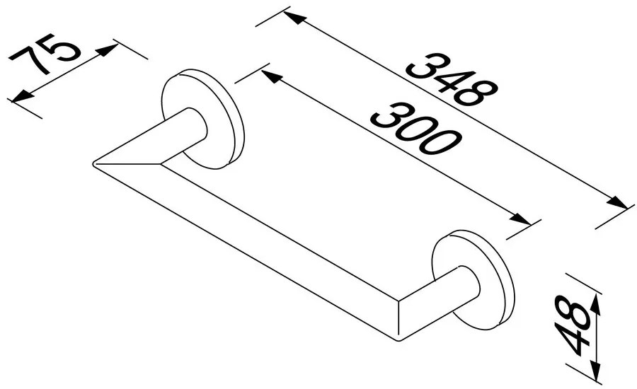 Geesa Nemox badgreep 30cm RVS geborsteld