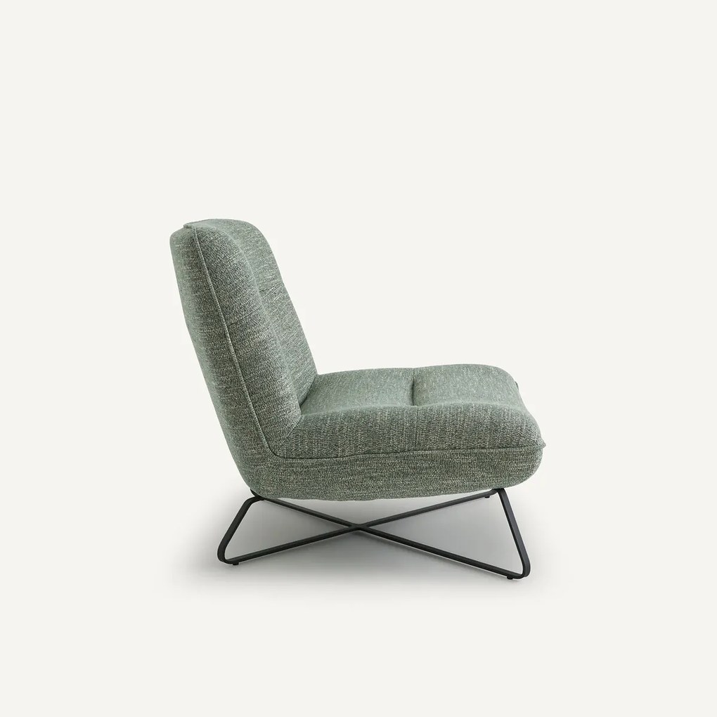 Fauteuil in getextureerde stof, Helma