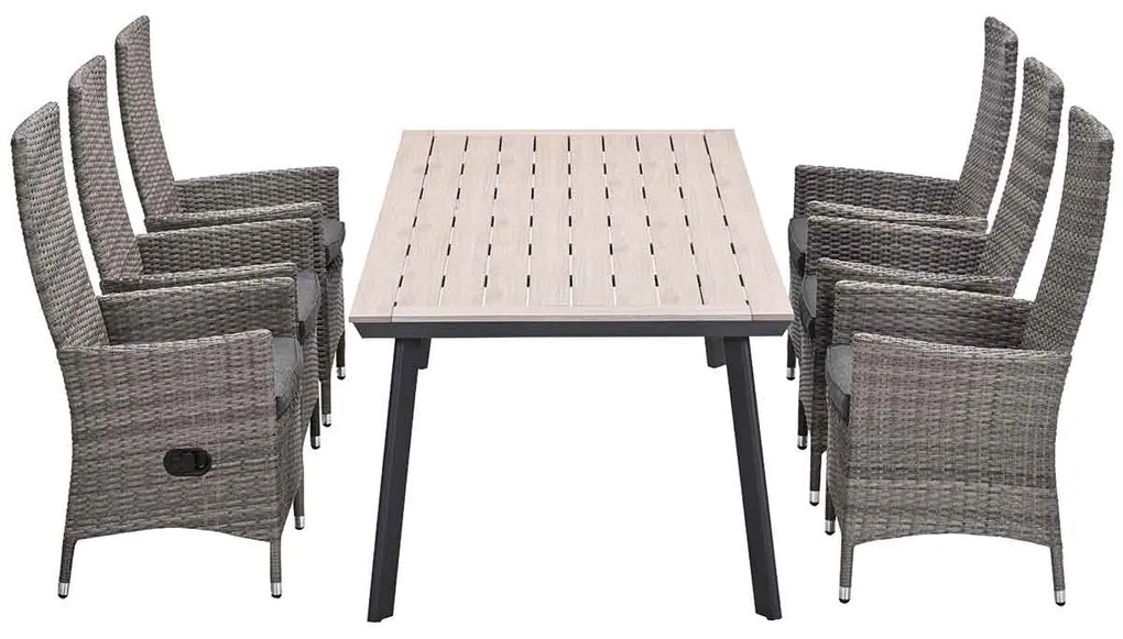 Garden Impressions Nice tuinset 7-delig - Penedo tuintafel 230x100 cm