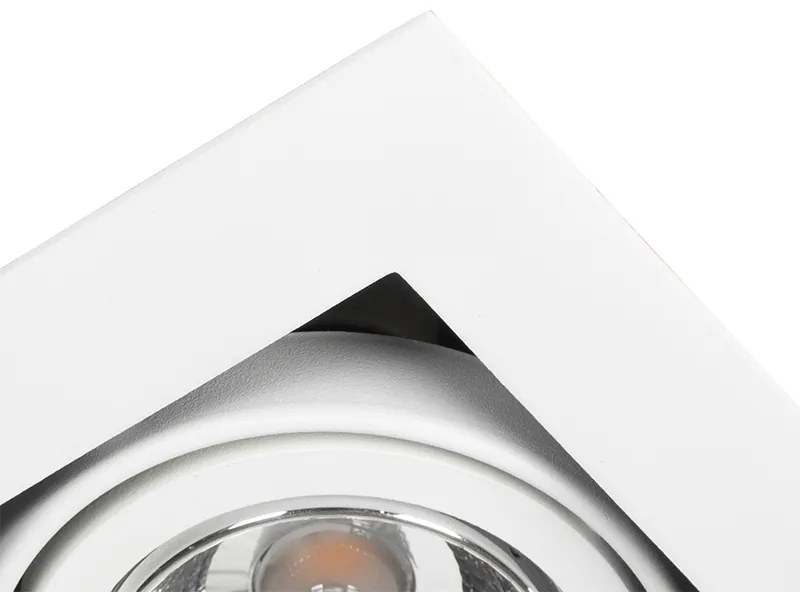 Moderne inbouwspot wit verstelbaar - Oneon 70 Modern GU10 vierkant Binnenverlichting Lamp