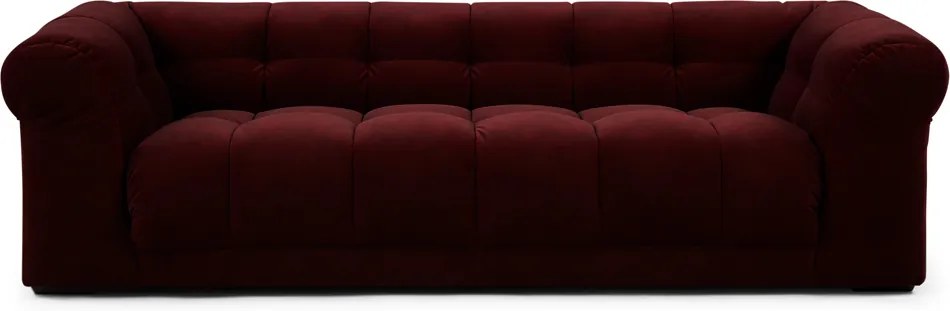 Rivièra Maison - Cobble Hill Sofa 3,5 Seater, velvet III, burgundy - Kleur: rood
