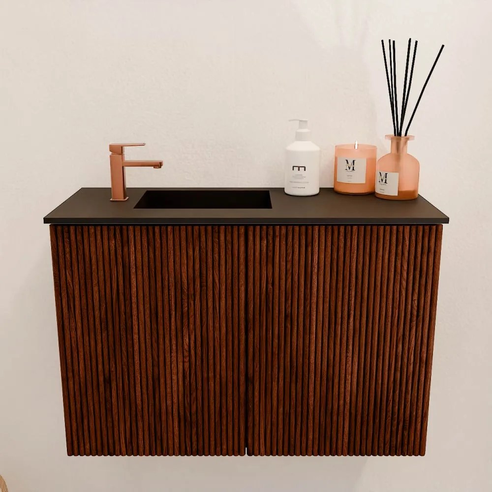 Mondiaz Joya 60cm toiletmeubel ruby met wastafel faye links 1 kraangat urban