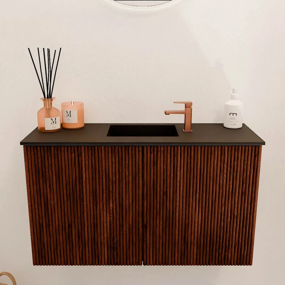 Mondiaz Joya 70cm toiletmeubel ruby met wastafel faye midden 1 kraangat urban