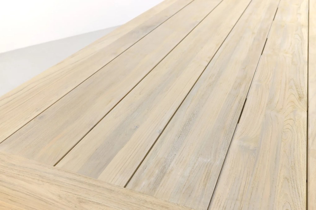 Rome teak tuintafel 240x100 cm. - Grey