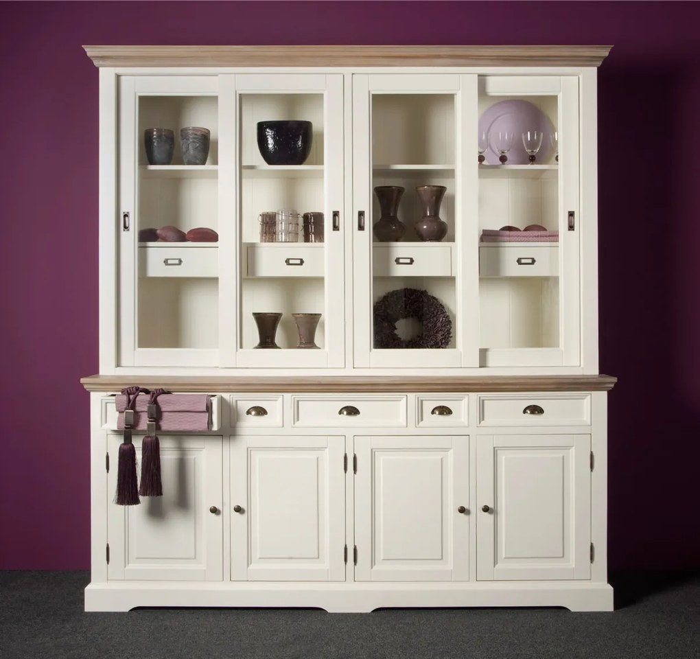 Buffetkast Romantisch Wit L - 204x50x220cm.