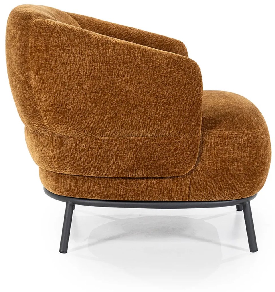 Eleonora David Zachte Fauteuil Met Ronde Rug Mosterd