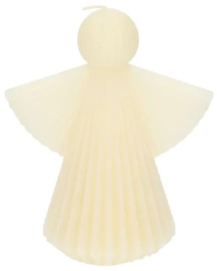 Kaars engel, offwhite, groot, 17 cm