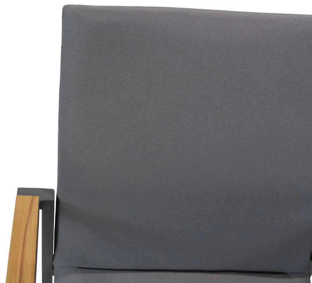Barstoel Aluminium/textileen Grijs-antraciet Lifestyle Garden Furniture Brandon antraciet