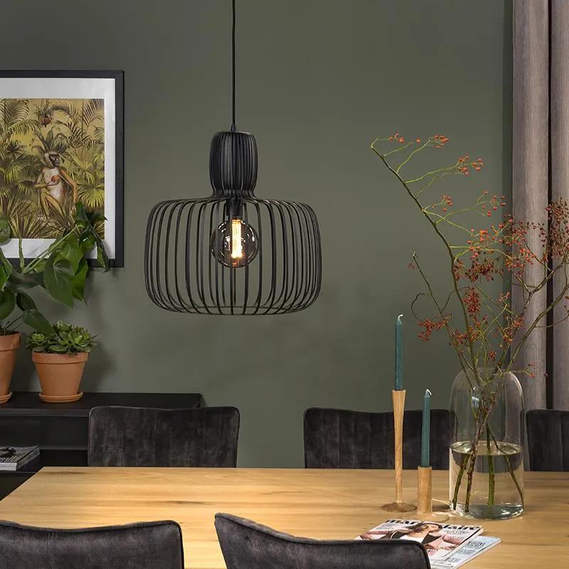 Bask Hanglamp 55 Cm Zwart | Fend Living | Metaal | Zwart   | Cavetown
