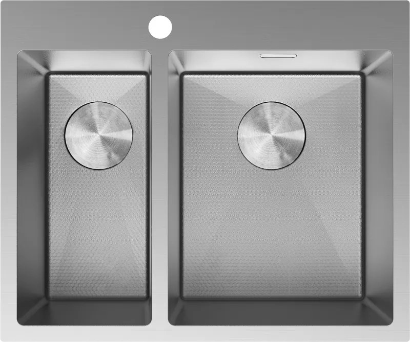 Mexen Flexo roestvrijstalen spoelbak 1,5-kamer 610 x 510 mm, inox HC - 6446611500-01HC