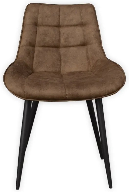 Eetkamerstoel - Loena - stof Cowboy retro lederlook taupe