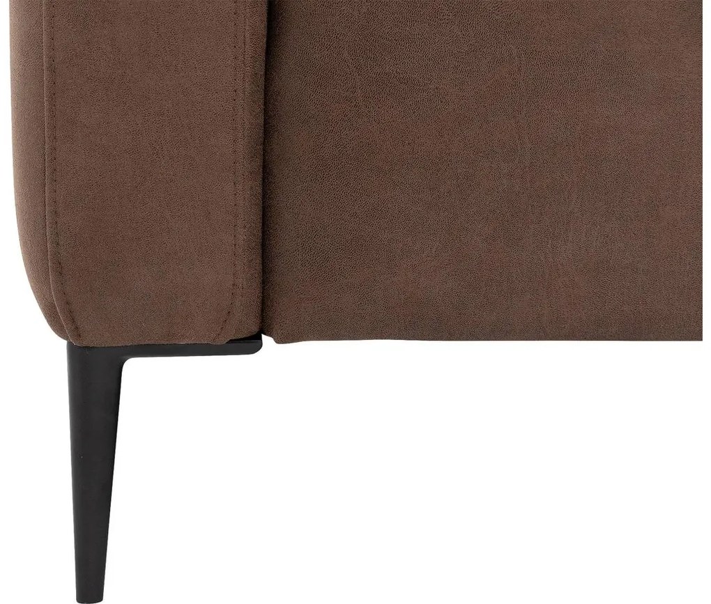 Goossens Key West bruin, micro leer, 2,5-zits, modern design