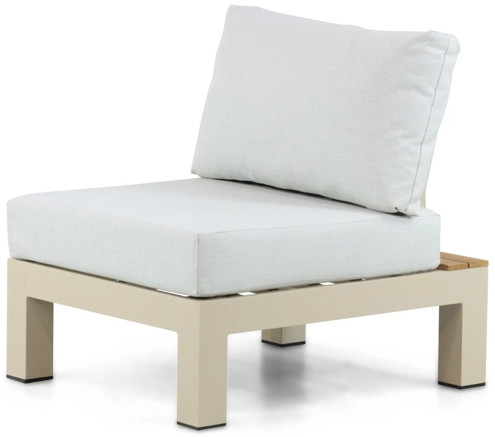 Loungeset 6 personen Aluminium/Teak Taupe Lifestyle Garden Furniture Vittoria