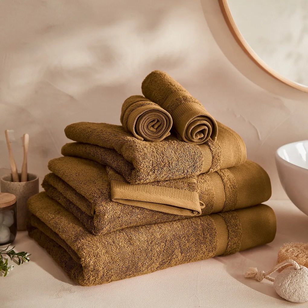 Set van 4 washandjes van gekamd katoenen van 600 g/m², KHEOPS