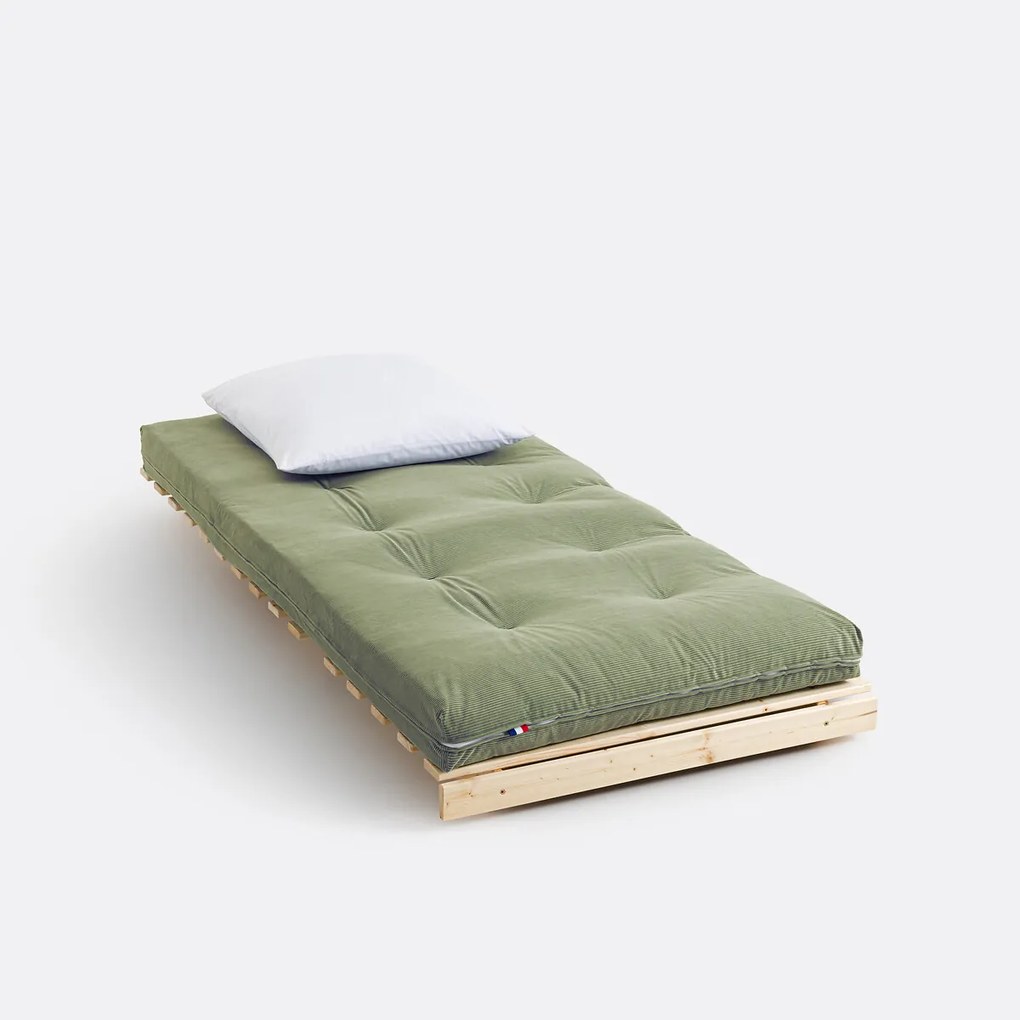 Futon matras, 90 x 190 cm in ribfluweel, THAÏ