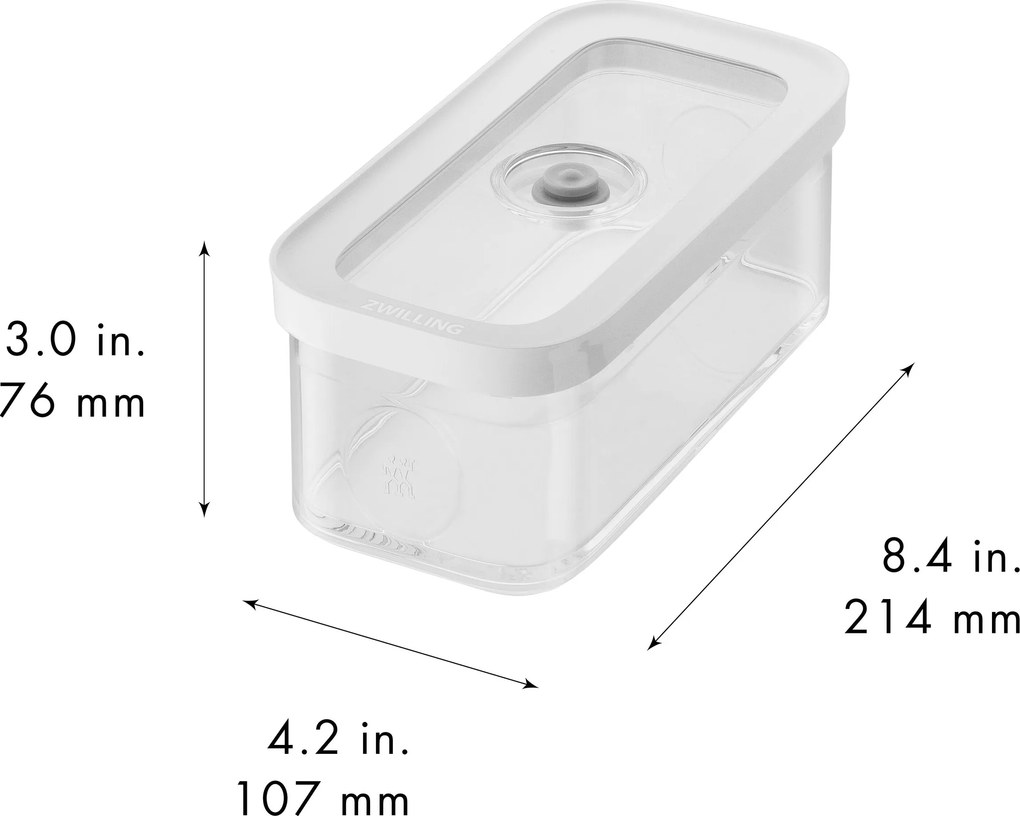 ZWILLING Fresh & Save CUBE CUBE-doos M / 21 cm, transparant-wit - Fresh & Save CUBE - ZWILLING