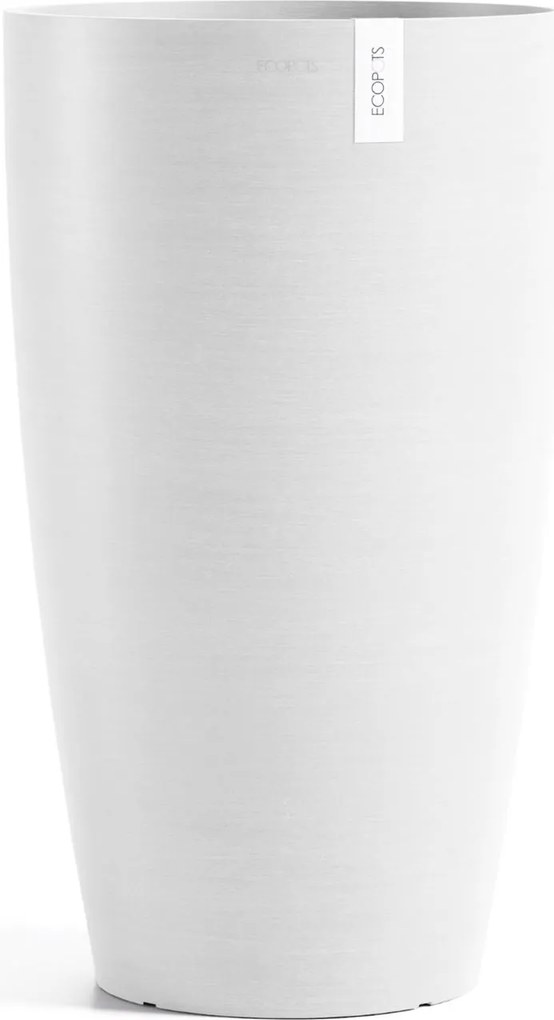 Ecopots bloempot Stockholm High 60- Rond - Pure White - Diameter 35 x H60 cm