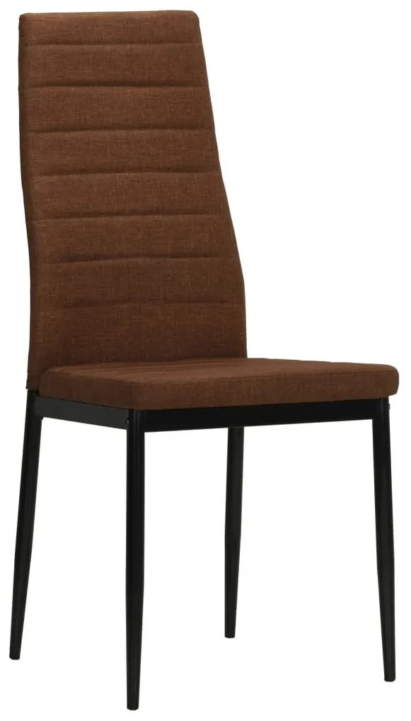 vidaXL Eetkamerstoelen 4 st stof bruin