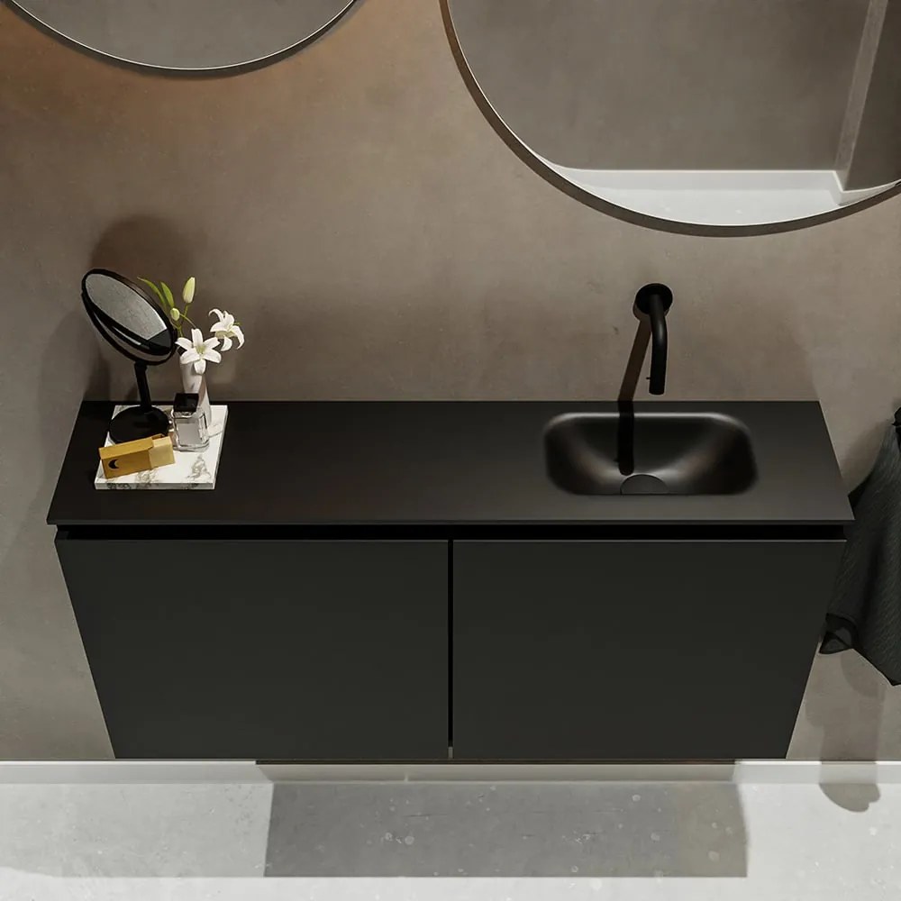 Mondiaz Ture 100cm toiletmeubel urban met wastafel urban rechts geen kraangat