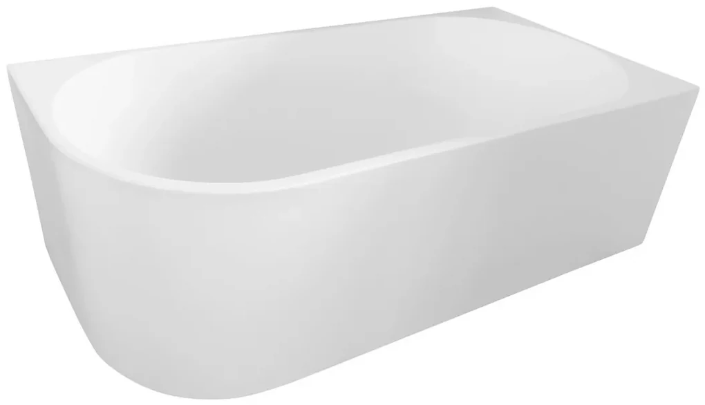Aqualine Tibera half-vrijstaand ligbad rechts 170x80x58cm wit