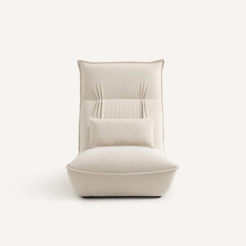 Chenille fauteuil met verstelbare hoofdsteun Paol