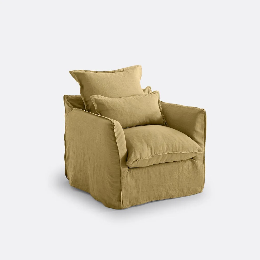 Fauteuilhoes in linnen Odna