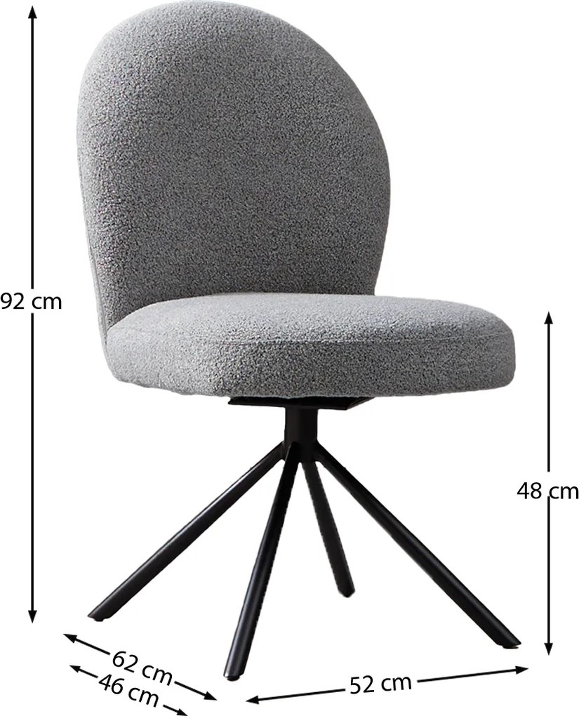 Ronde Eetkamerstoel Grijs