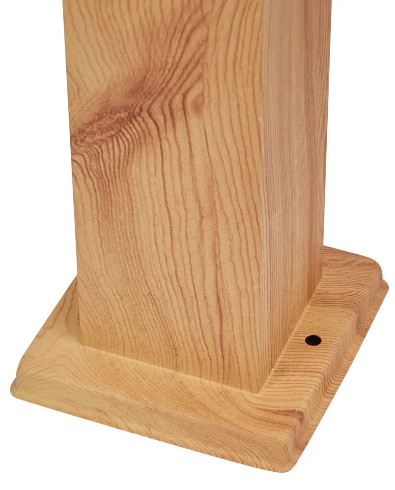 Moderne staande buitenlamp staal met hout print 80cm IP44 - Malois Modern E27 IP44 Buitenverlichting