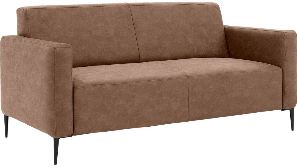 Goossens Key West bruin, micro leer, 2,5-zits, modern design