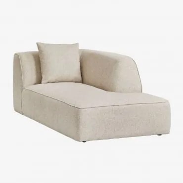 Rechts Chaise Longue Module Voor Gestoffeerde Modulaire Bank Cardea Bouclé Crèmebeige - Sklum