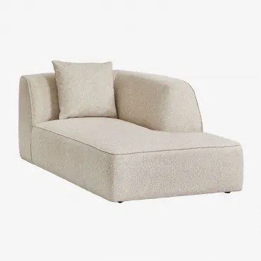 Rechts Chaise Longue Module Voor Gestoffeerde Modulaire Bank Cardea Crèmebeige Boucléstof - Sklum