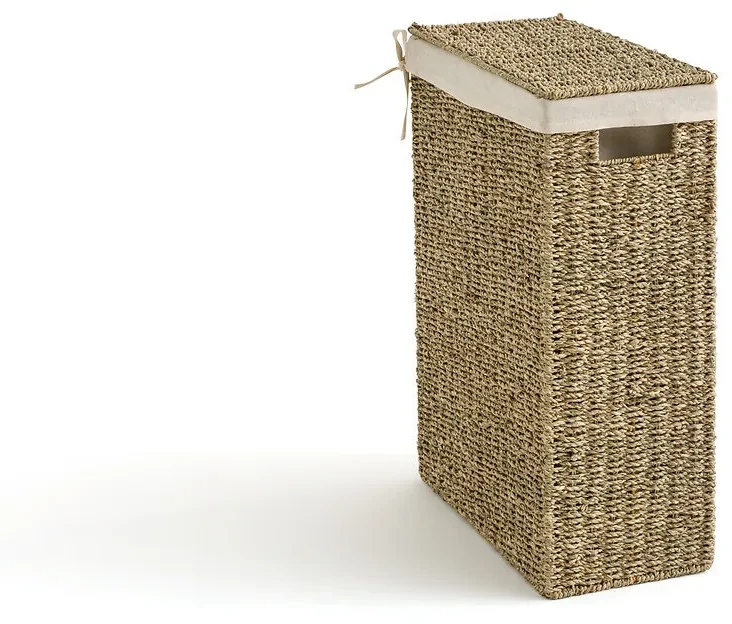 BUOAZR Grote wasmand van geweven katoen, 63L, met handvat, 55x30 cm wasmand van katoenen touw, opvouwbare opbergmand, voor kleding, speelgoed, wasgoed, woonkamer, slaapkamer, badkamer