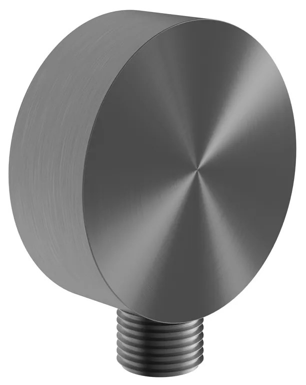 Hotbath Archie wandaansluitbocht rond gunmetal geborsteld PVD