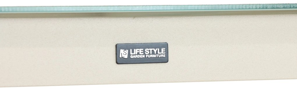 Tuinset 6 personen 220 cm Aluminium/rope Taupe Lifestyle Garden Furniture Granada/Tavano