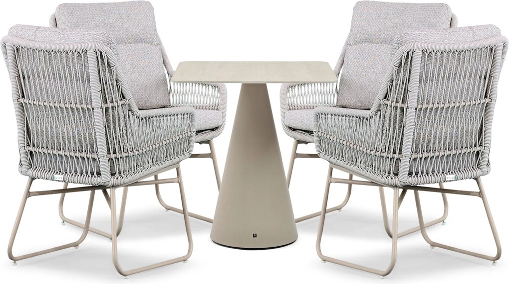 Tuinset 4 personen 707 cm Rope Zand/Beige Lifestyle Garden Furniture Vicente/Serino