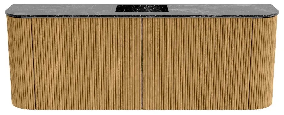 Mondiaz Joya DLux 115cm toiletmeubel ronding links/rechts oak met wastafel faye midden 1 kraangat lava