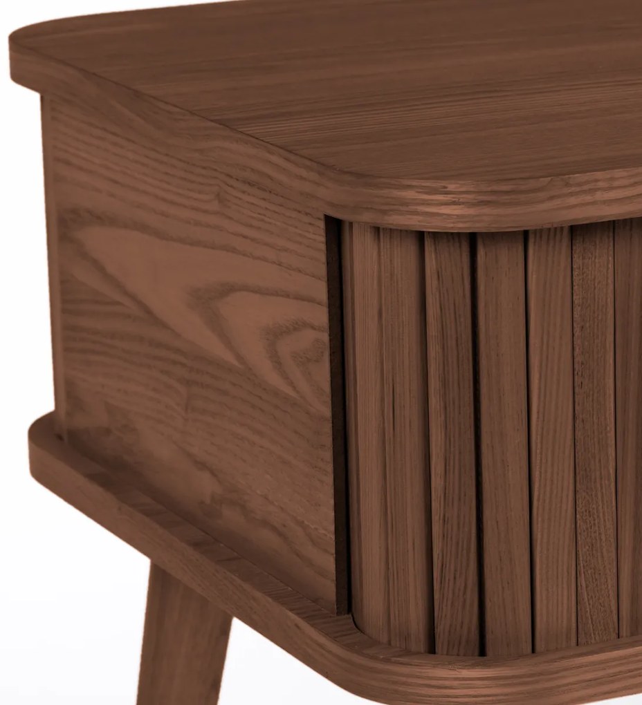 Zuiver Barbier Walnut Retro Nachtkastje Walnoot - 45x45x59cm.