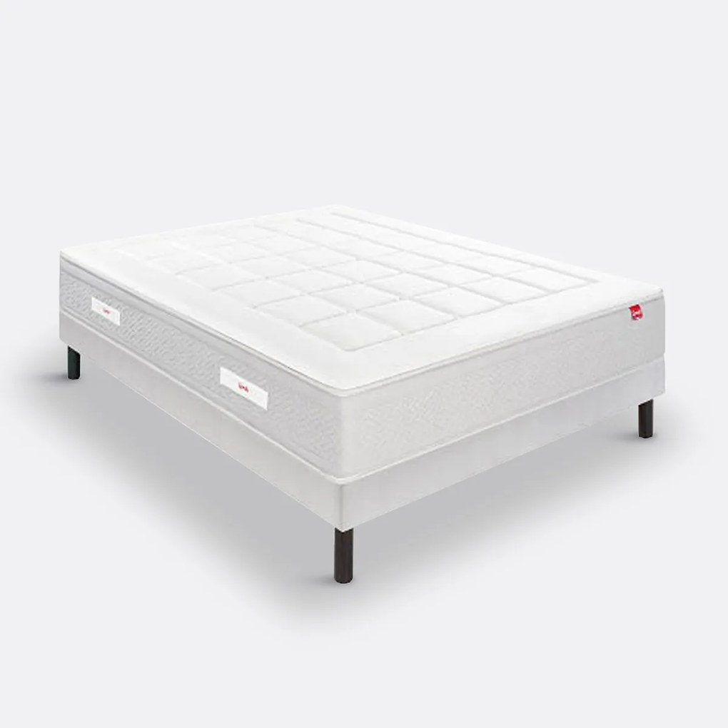 Ensemble matras met veren l'Escapade + beddenbodem