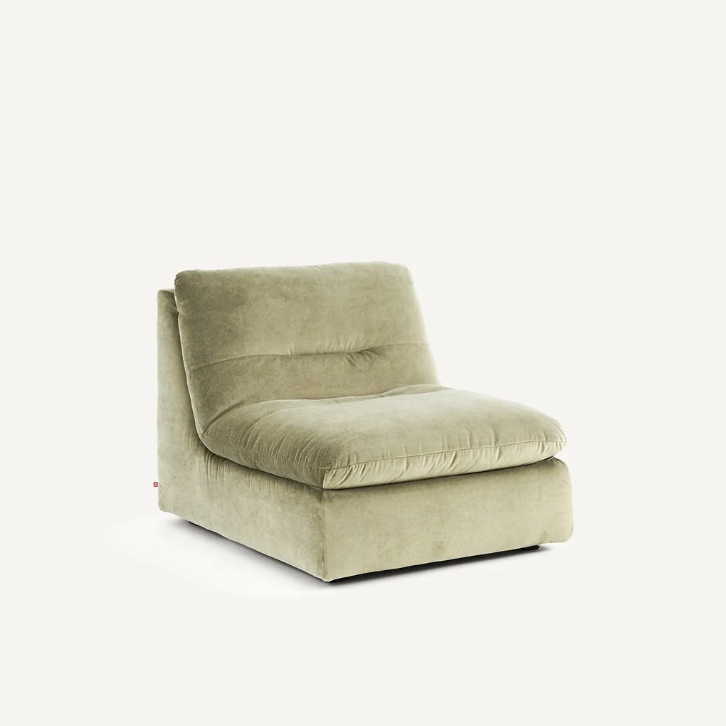 Modulaire fauteuil in linnen fluweel, GIULIANO