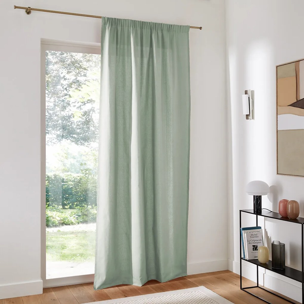 Puur katoenen gordijn, met aangerimpele bies en golf, Scenario