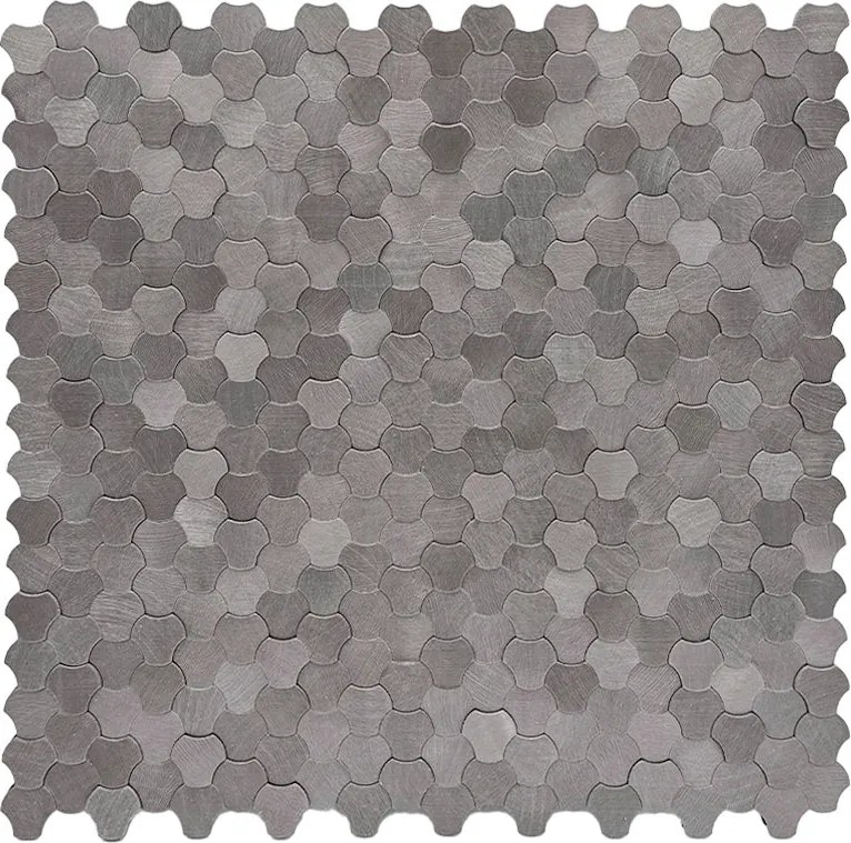 Zelfklevende Mozaïektegels Metaal | Driepas 3D Antraciet | 30,5×29,6 cm | Keuken, Bad &amp; WC