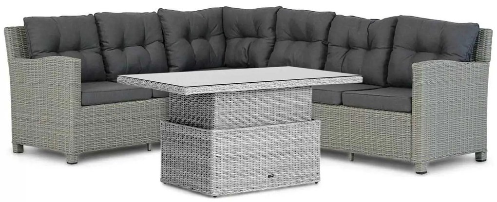 Dining Loungeset Wicker Taupe 5 personen Garden Collections Seaton/Hamilton